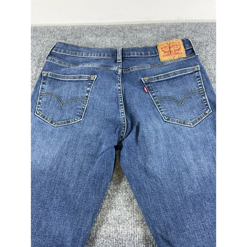Levi's 511 Slim Fit Jeans Mens 34x30 Medium Wash Blue Denim Stretch Straight Pan
